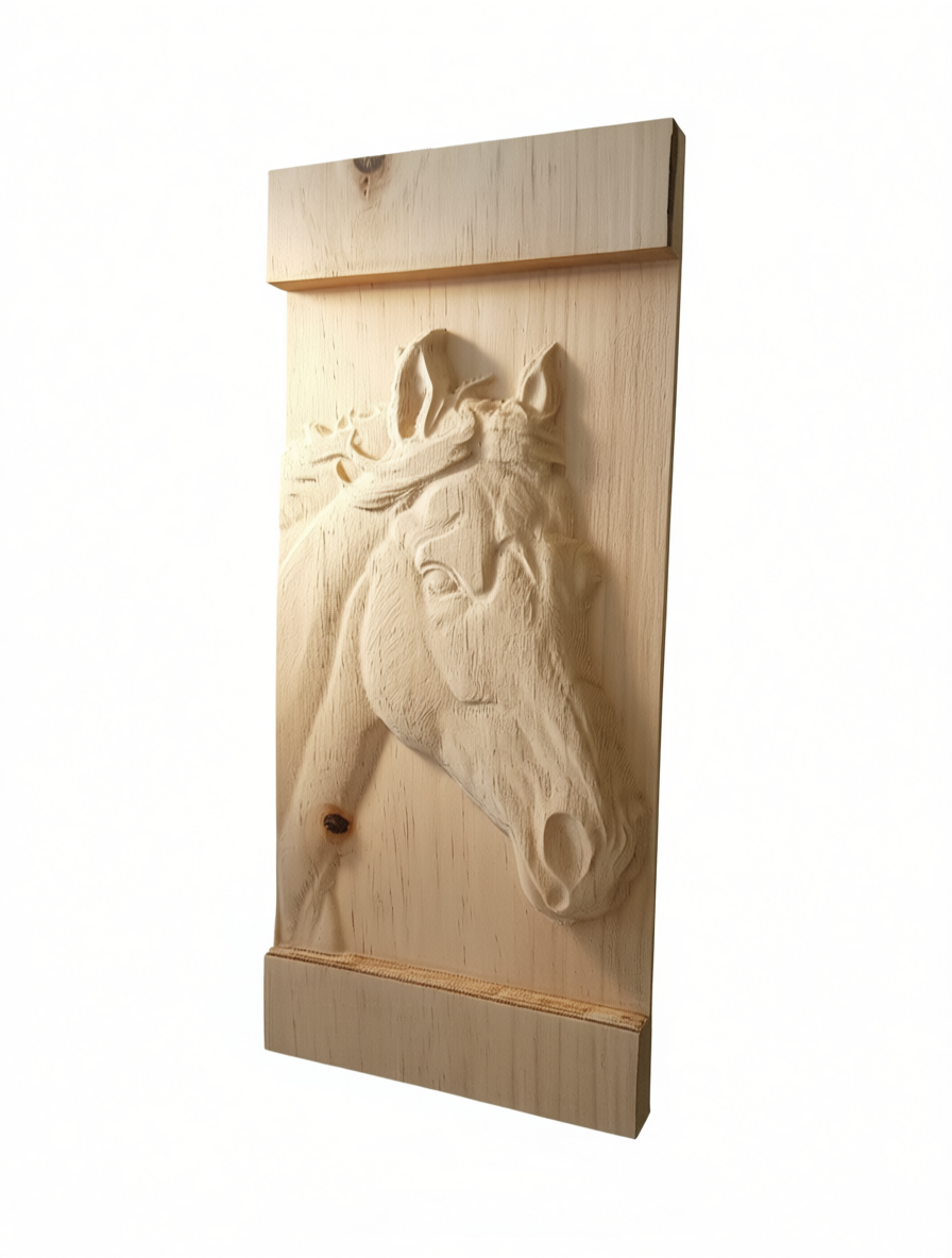 Talla en Madera – Rostro de Caballo